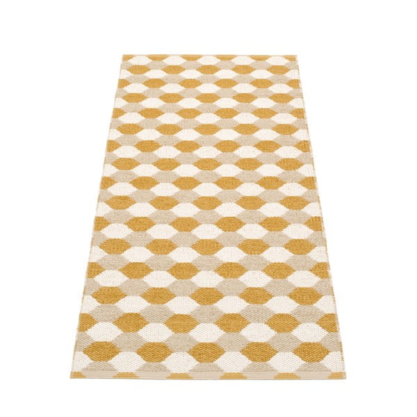 Covor tip traversă pentru interior și exterior galben ocru 70x160 cm Dana Ochre – Pappelina