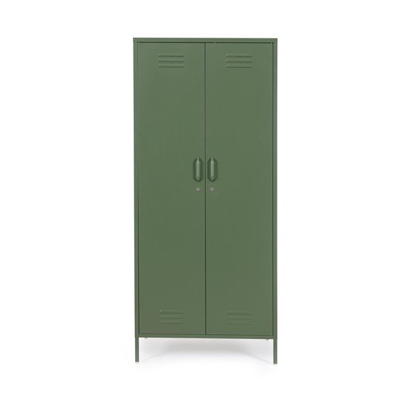 Dulap verde închis din metal cu încuietoare 80x185x50 cm Cambridge – Yes Everyday