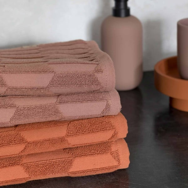 Prosop maro din bumbac 50x95 cm Geo – Mette Ditmer Denmark-image-1