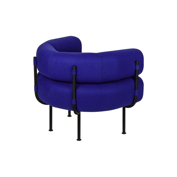 Fotoliu albastru cu tapițerie din lână Ubi – noo.ma-image-2