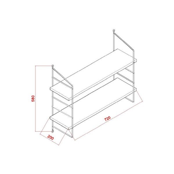 Raft de perete Armoris, alb-image-2