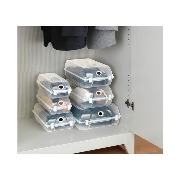Cutie transparentă pentru depozitarea pantofilor Wenko Smart, lățime 19,5 cm-image-2