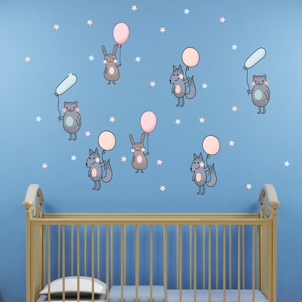 Set autocolante de perete Ambiance Baloons