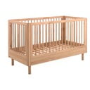 Pătuț în culoare naturală din lemn de stejar 70x140 cm Forrest – Vipack