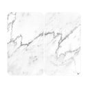 Set 2 protecții din sticlă pentru aragaz Wenko Marble, 52 x 30 cm