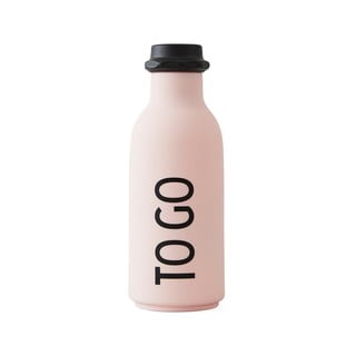 Sticlă pentru apă Design Letters To Go, 500 ml, roz deschis
