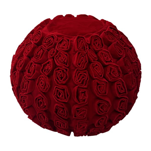 Pouf Ragged Rose Rosa, roșu 