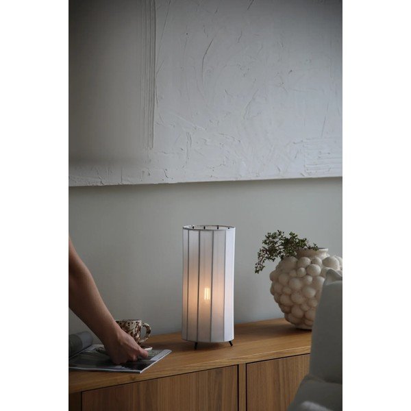 Veioză alb-negru cu abajur textil (înălțime 31,5 cm) Hikari – Markslöjd-image-1