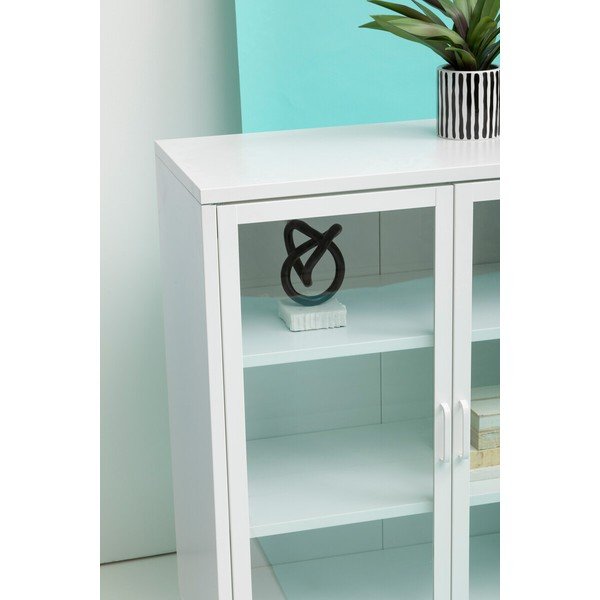 Vitrină albă din oțel 80x102x40 cm Acier – Premier Housewares-image-2