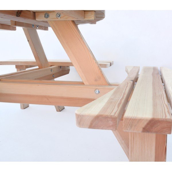 Set de dining pentru grădină din lemn de pin pentru 4 persoane Piknik - Rojaplast-image-3