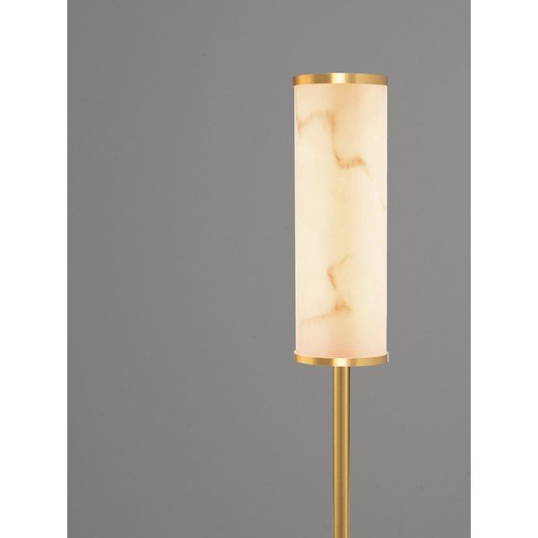 Veioză albă/alămie LED cu aspect de marmură (înălțime 49 cm) Nolia – Nova Luce-image-1