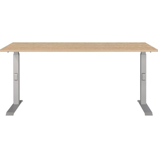 Birou reglabil cu blat cu aspect de lemn de stejar 80x160 cm Downey – Germania-image-1