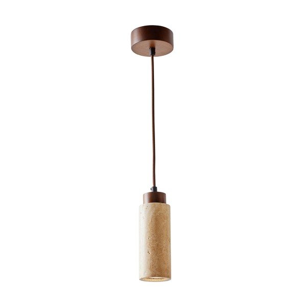 Lustră bej cu abajur din piatră ø 6,5 cm Selma – Opviq lights