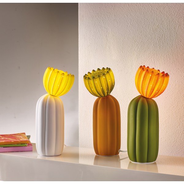 Decorațiune luminoasă verde cu alimentare la priză ø 10 cm Cactus – Brandani-image-1