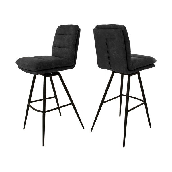 Scaun bar Canett Uri, gri închis-image-2