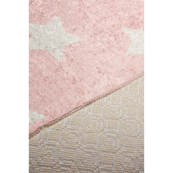 Covor antiderapant pentru copii Conceptum Hypnose Stars, 100 x 160 cm, roz-image-2