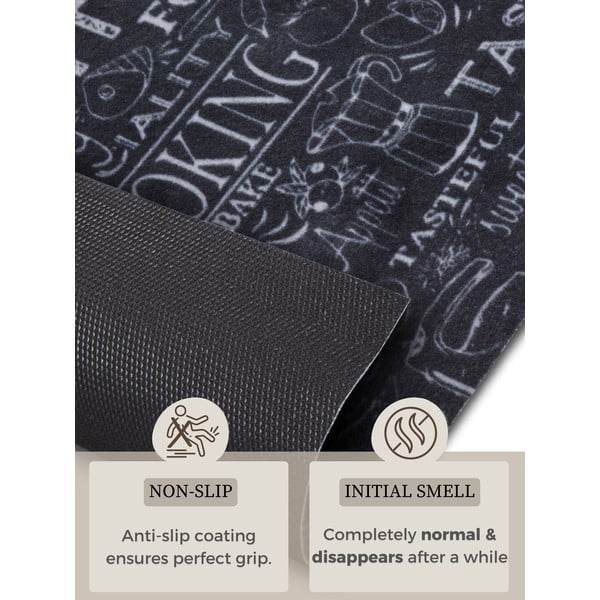Covor negru de tip traversă 50x150 cm Wild Kitchen Board – Hanse Home-image-4