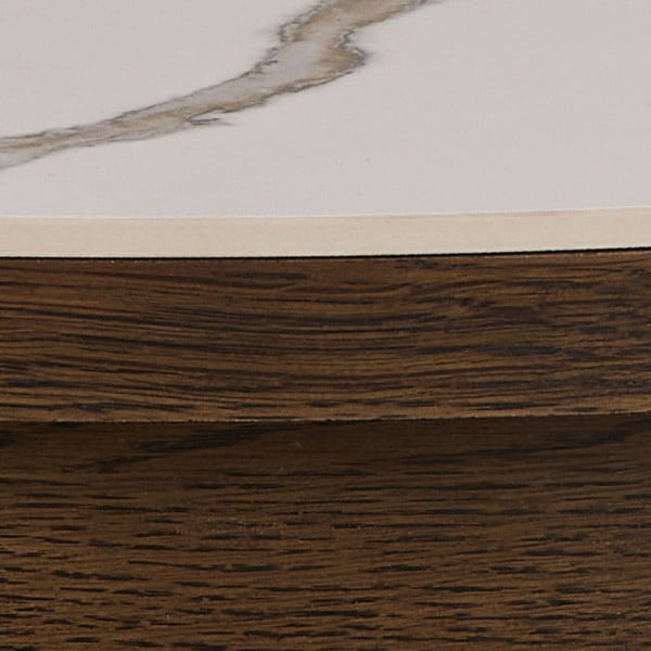 Măsuță de cafea bej-maro închis rotundă cu blat ceramic ø 90 cm Southampton – Actona-image-3