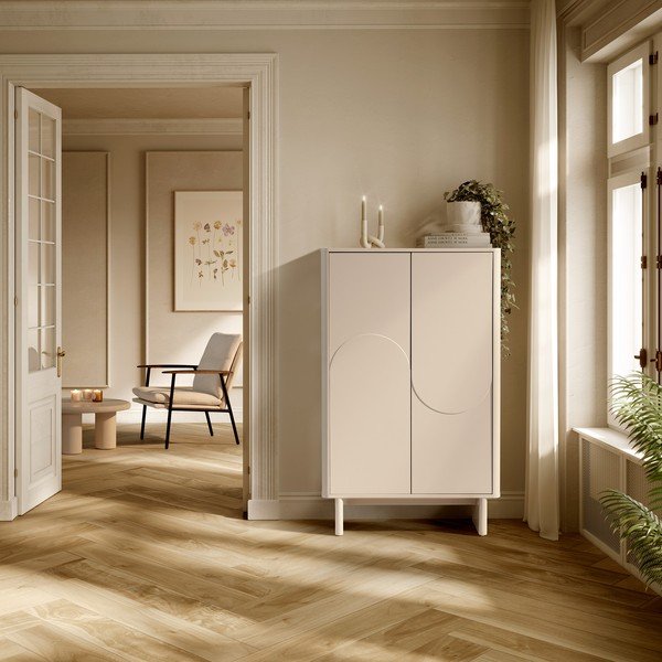 Dulap crem 80x130x40 cm Solei – MOME-image-1