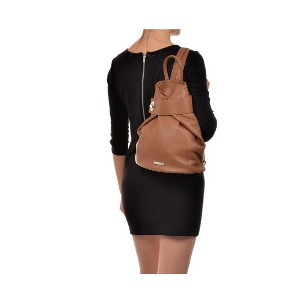 Rucsac din piele Anna Luchini Luciana, maro coniac-image-2