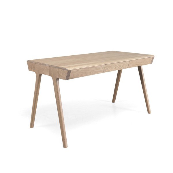 Birou de lucru din lemn de stejar cu spaţiu pentru depozitare Wewood - Portuguese Joinery Metis