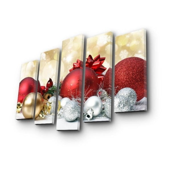 Tablou din 5 părți Christmas Ornaments