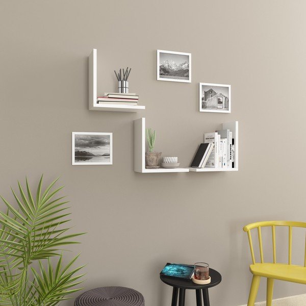 Rafturi albe 3 buc. Wesley – Kalune Design-image-1