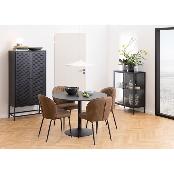 Șifonier negru din metal 80x160 cm Newcastle – Actona-image-1