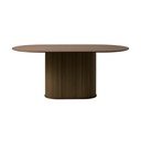 Masă de dining maro cu blat cu aspect de lemn de stejar 95x180 cm Nola – Unique Furniture