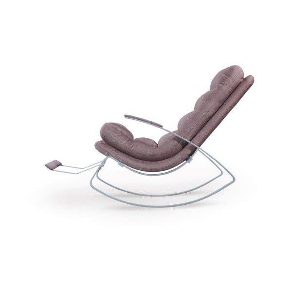 Fotoliu balansoar Garageeight Rockport, gri - maro-image-2