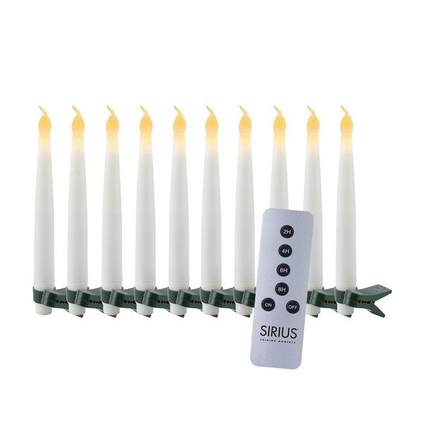 Decorațiune luminoasă de Crăciun albă 10 buc. ø 2 cm Carolin – Sirius