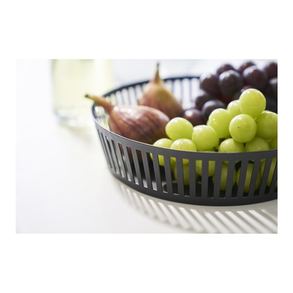 Fructieră YAMAZAKI Tower, ⌀ 25 cm, negru-image-1