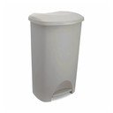 Coș de gunoi grej cu pedală din plastic 50 l – Addis
