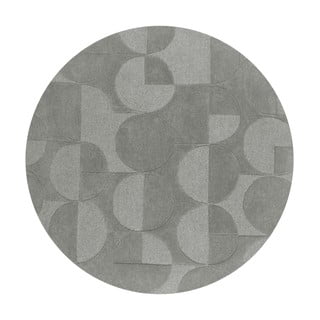 Covor gri rotund din lână ø 160 cm Gigi - Flair Rugs