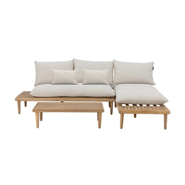 Set mobilier de grădină bej din lemn de acacia pentru 3 persoane Cesano – Bloomingville