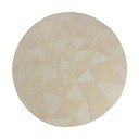 Covor bej țesut manual rotund din lână ø 160 cm Shard – Flair Rugs