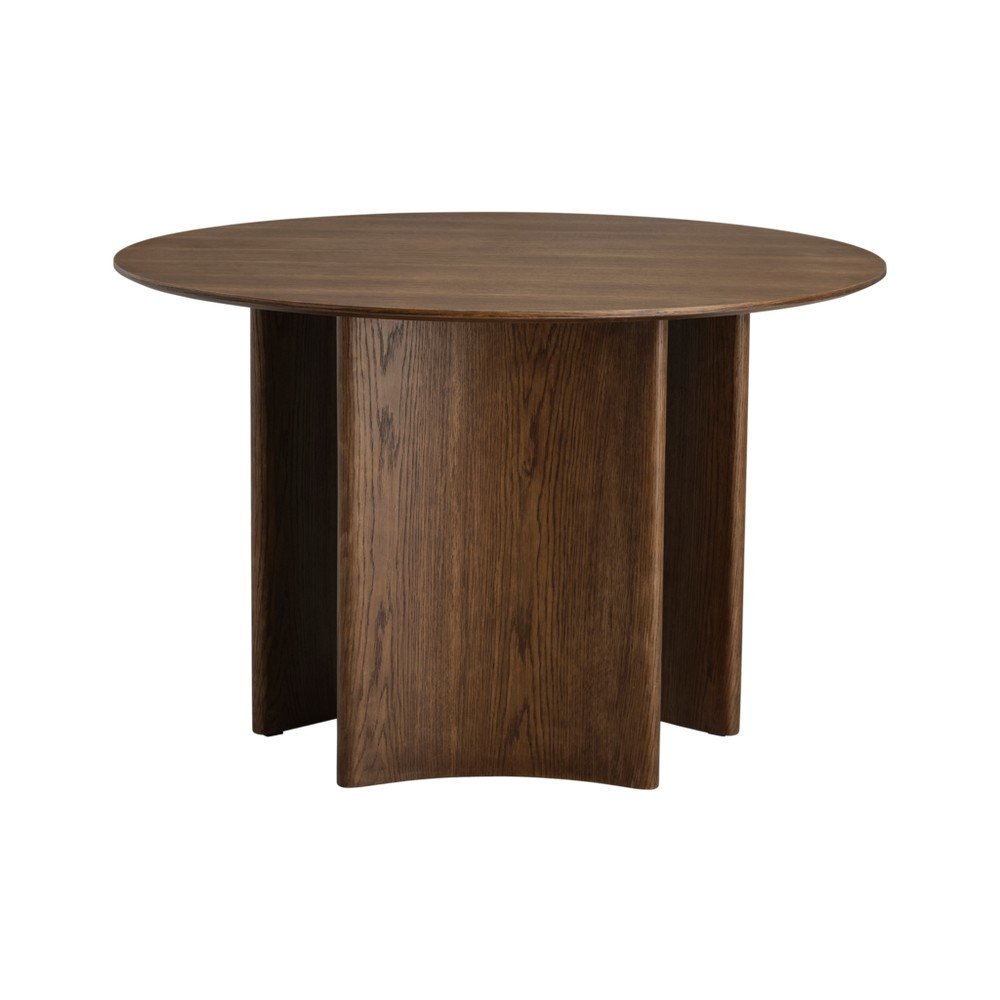 Masă de dining rotundă cu aspect de lemn de stejar ø 120 cm Trillving – Ellos Home