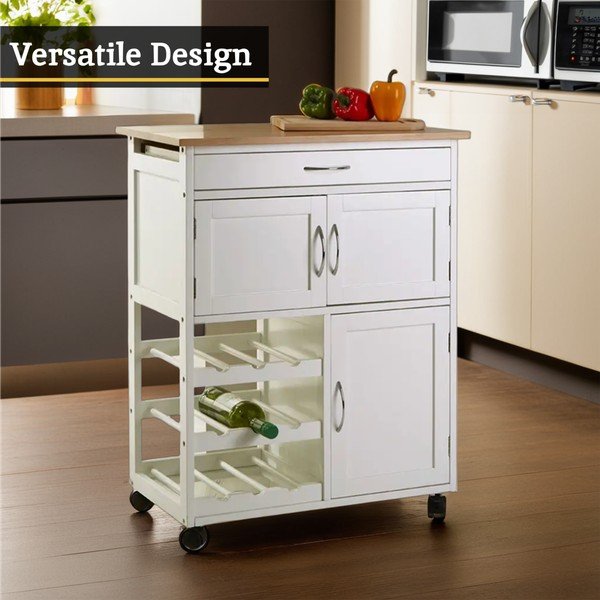 Măsuță de servire cu roți din bambus 37x67 cm Harlow – Premier Housewares-image-4