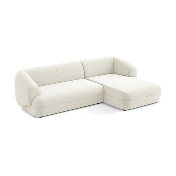 Colțar alb cu tapițerie din catifea (cu colț pe partea dreaptă) Moana – Makamii-image-3