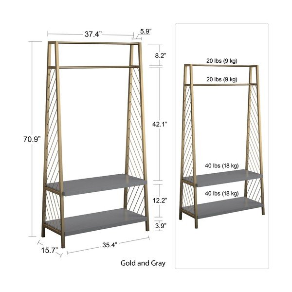 Set pentru hol CosmoLiving by Cosmopolitan Brielle, gri - auriu-image-4