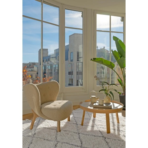 Covor crem lavabil/țesut manual din lână 140x200 cm Berber Soul – Lorena Canals-image-3