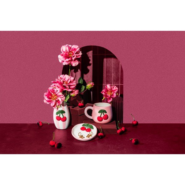Cană roz-deschis Cherry – Sass & Belle-image-2