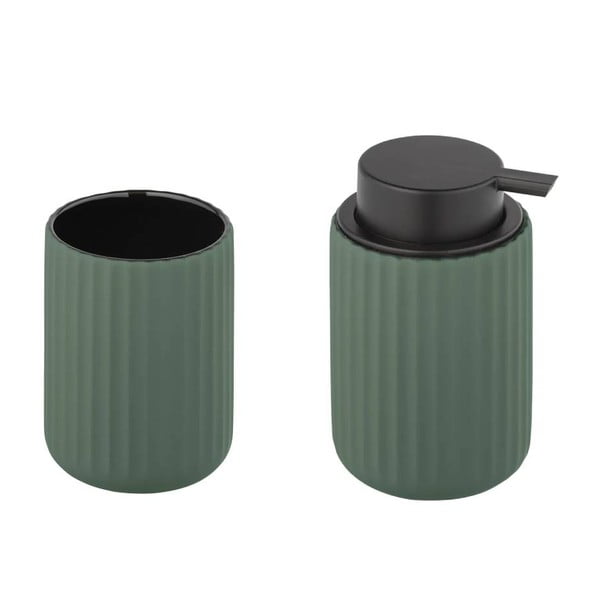 Set de accesorii de baie verde din ceramică Belluno – Wenko