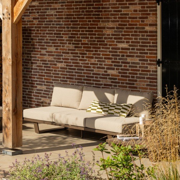 Canapea de grădină maro tapițată Bear – WOOOD-image-1