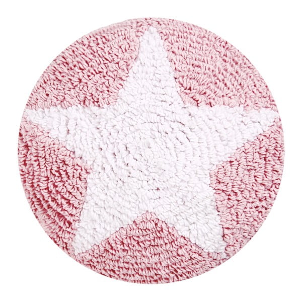 Pernă din bumbac Happy Decor Kids,Star, ⌀ 30 cm, roz