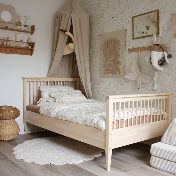 Covor pentru copii crem lavabil țesut manual din bumbac ø110 cm Gabrielle – Nattiot-image-2