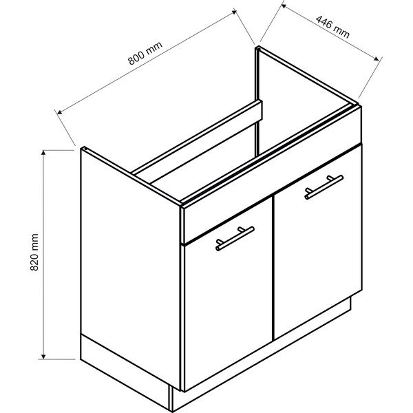 Bucătărie dreaptă fără blat 240 cm (fără montaj) Kian – STOLKAR-image-4