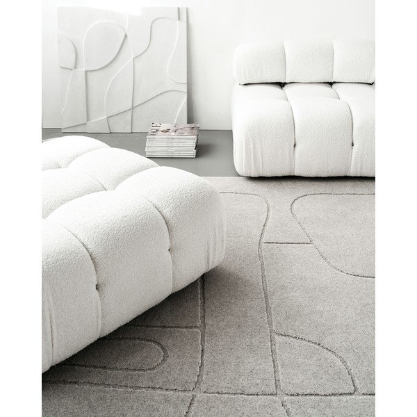 Covor gri deschis din lână 160x230 cm Morphic – Agnella-image-4