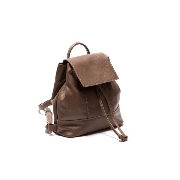 Rucsac din piele Sofia Cardoni Fredo, maro/gri-image-1