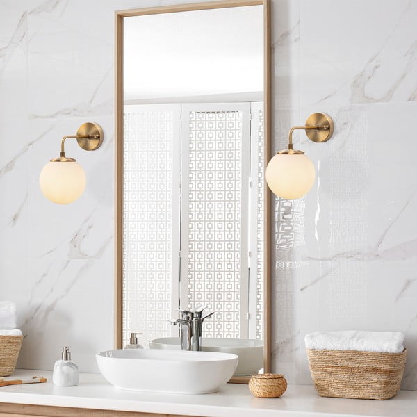 Aplică de perete albă/alămie ø 15 cm Viran – Opviq lights-image-2